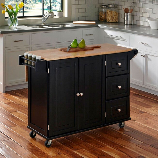 Liberty Kitchen Cart, BLACK, hi-res image number 0