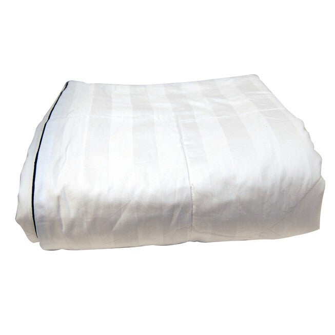 Silk-Filled 260 Thread Count Damask Stripe Blanket, , on-hover image number null