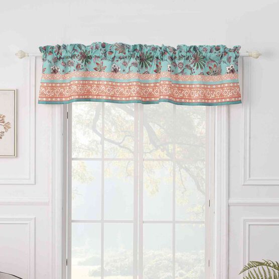Audrey Turquoise Window Valance, , alternate image number null