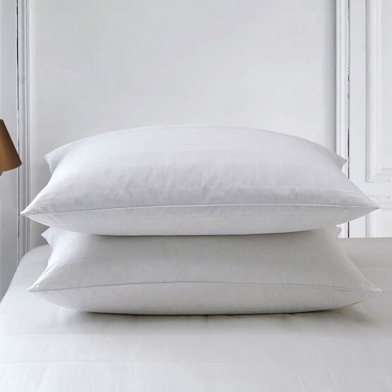 Minifeather® T400 Dobby Windowpane Pillow, , alternate image number null