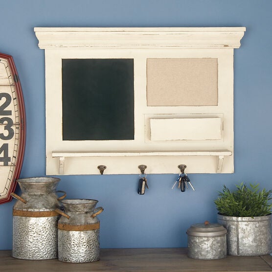 White Farmhouse Abstract Wood Wall Décor, , alternate image number null