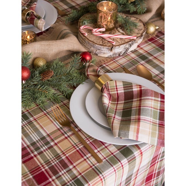 Give Thanks Plaid Tablecloth 60x84, , alternate image number null