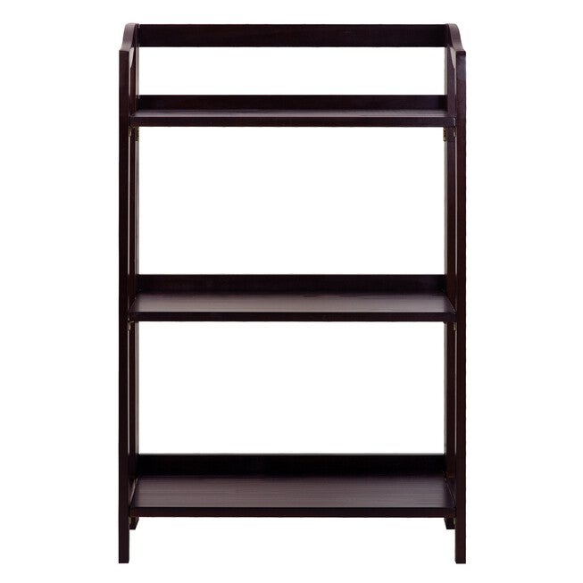 Stratford 3-Shelf Folding Bookcase-Espresso, ESPRESSO, hi-res image number null