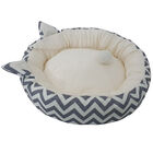 Chevron Printing poly-cotton cozy round cat bed , 21 inch, , alternate image number null