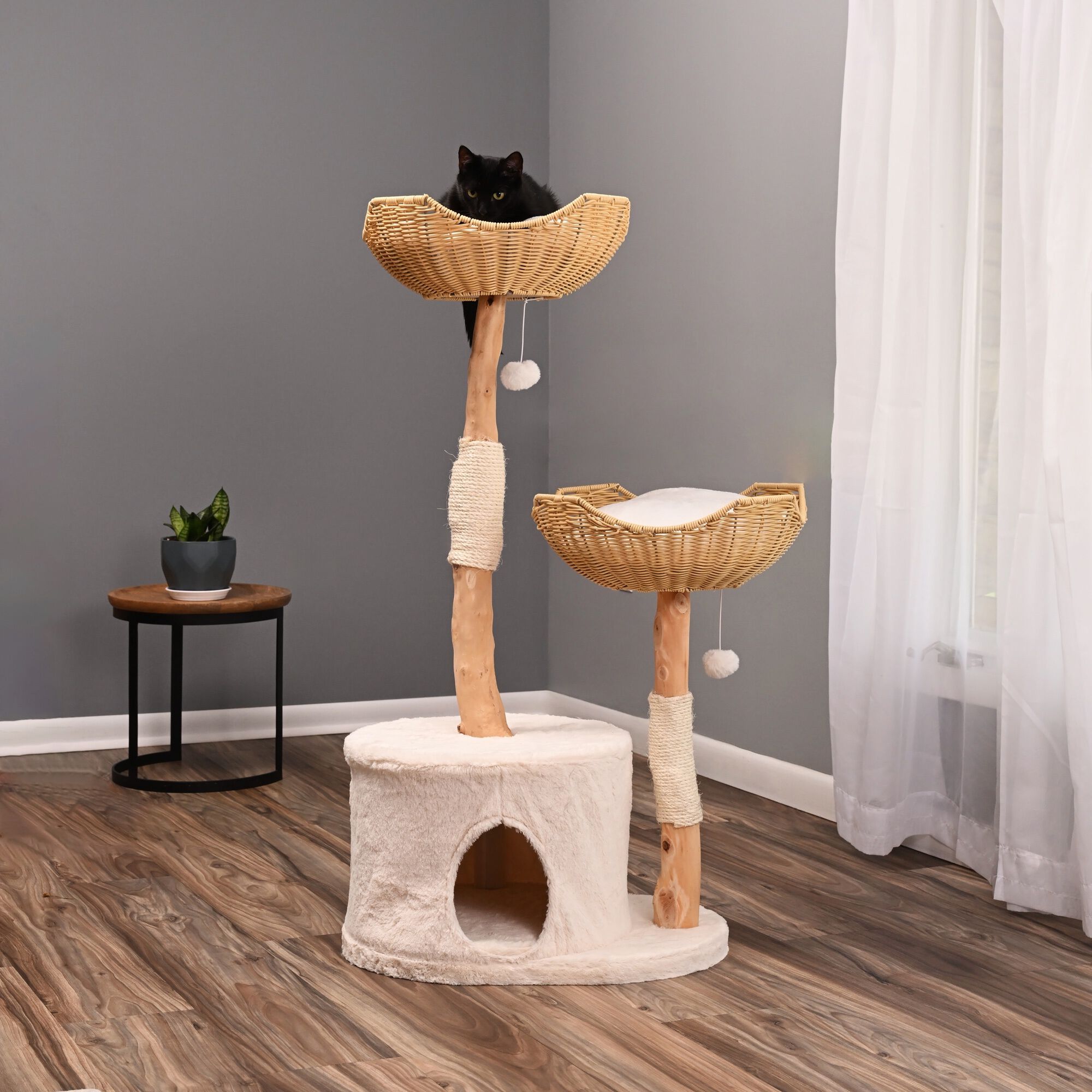 AMNI Cat Tree: The All-in-One Play and Rest Station, BEIGE, alternate image number 2