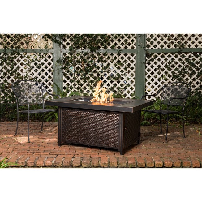Weyland Rectangular Aluminum LPG Fire Pit, , on-hover image number 1