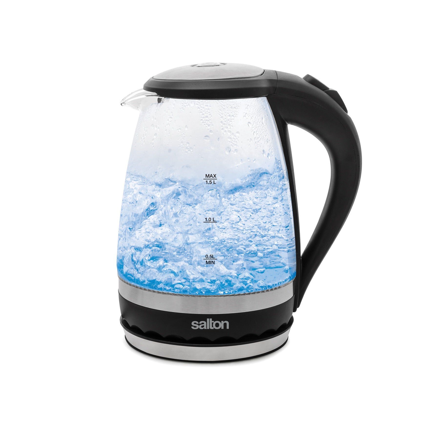 Salton&reg; Compact Cordless Electric Glass Kettle, BLACK, hi-res image number 0