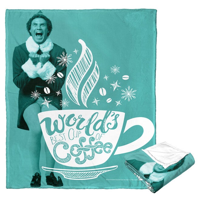 Wb Elf Best Coffee Silk Touch Throw Blanket, O, hi-res image number null