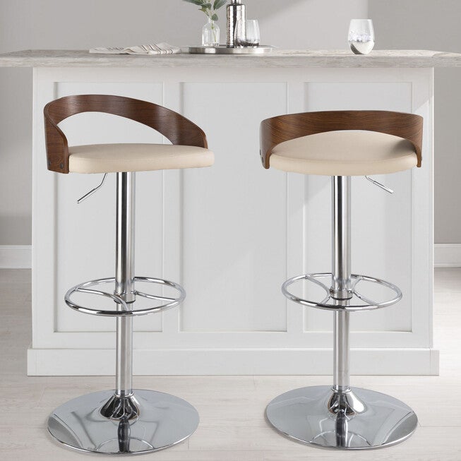 Grotto Adjustable Barstool - Set Of 2, , alternate image number 6