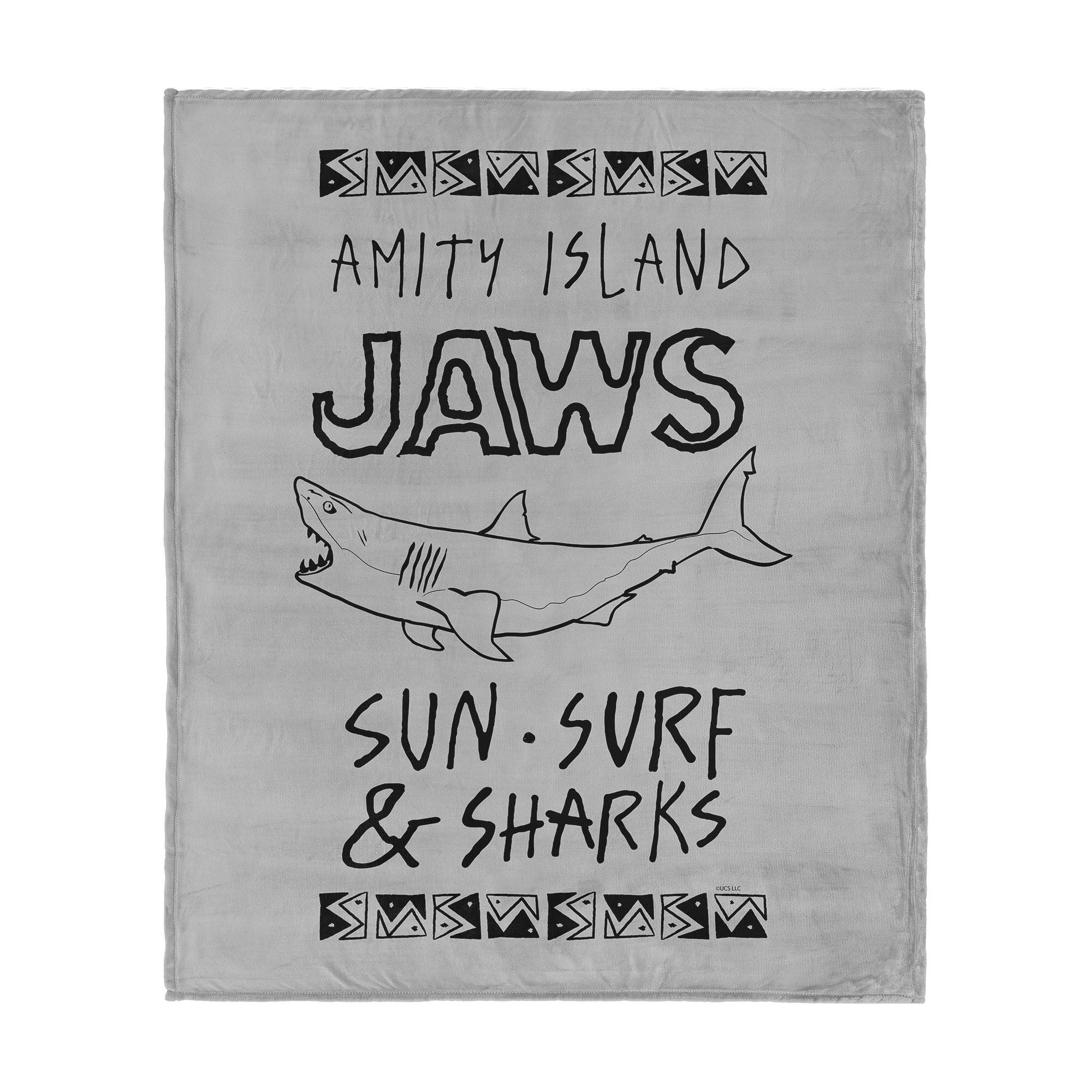 Jaws Amity Island Silk Touch Throw Blanket 50x60 inches, AMITY, hi-res image number 0
