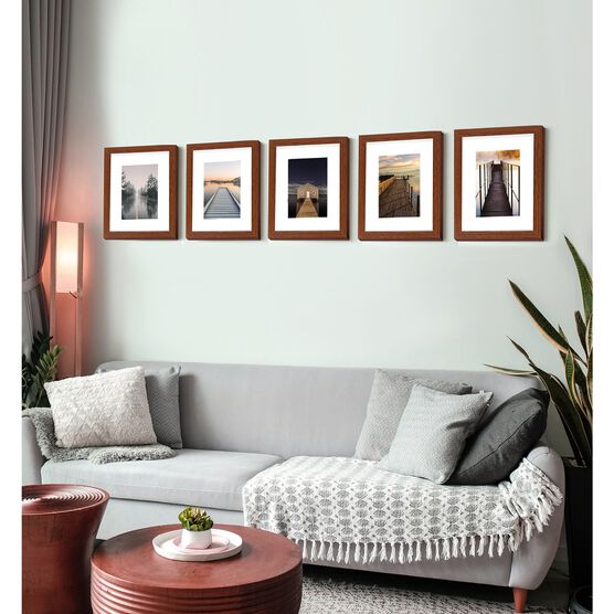 8 X 10 Picture Frame W-Mat/11 X 14 Without Mat - Black - 5 Units, , alternate image number null