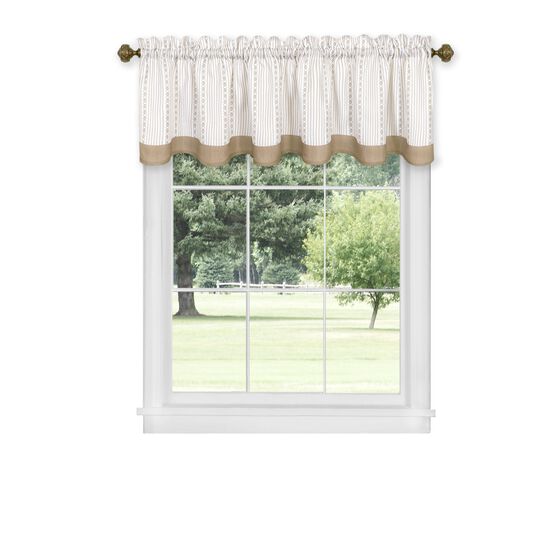 Westport Window Curtain Valance 58" x 14", TAUPE, hi-res image number null