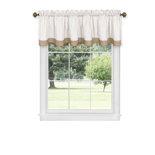 Westport Window Curtain Valance 58 inches x 14 inches, TAUPE, hi-res image number 0