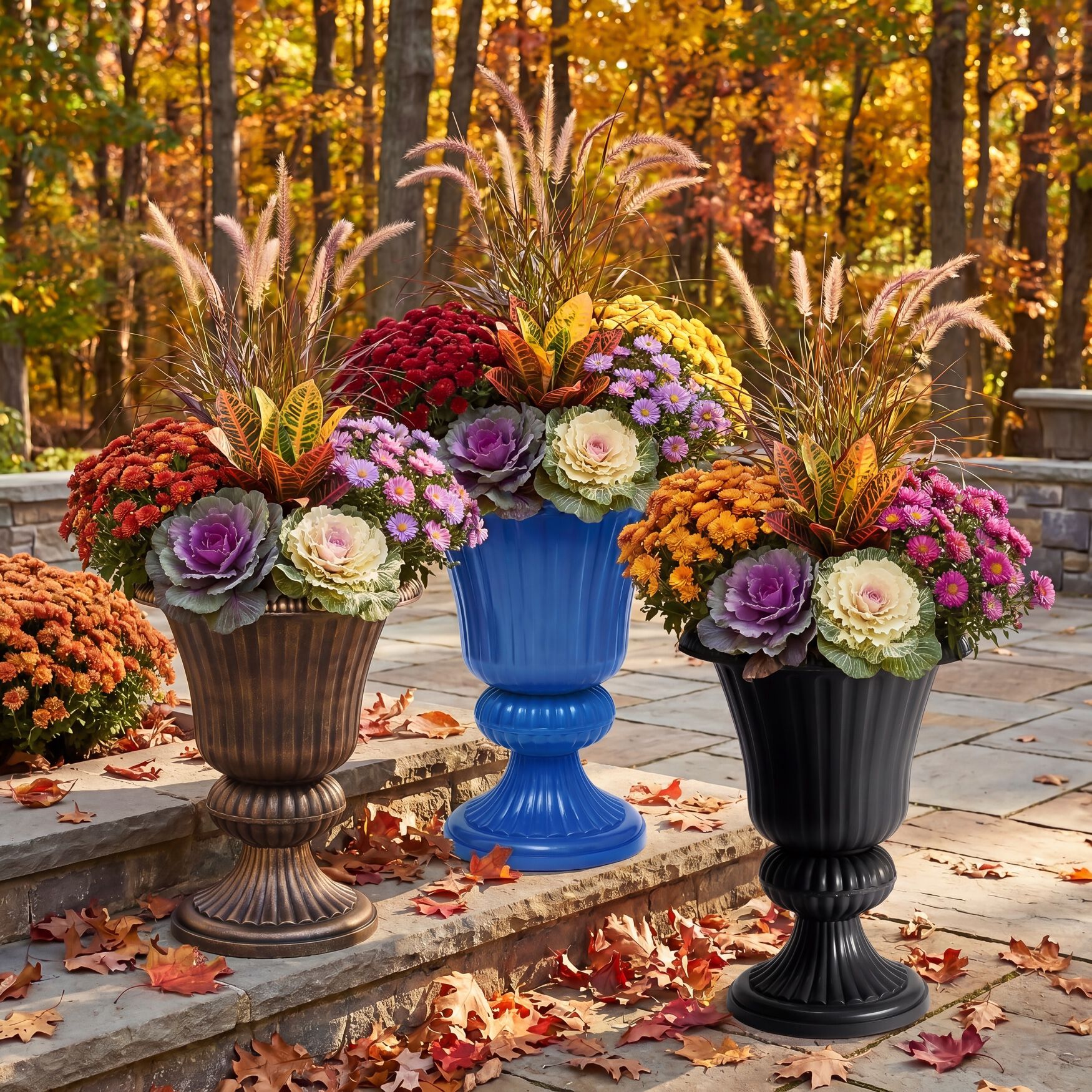 Traditional Embry Plastic Urn Planter, , alternate image number 2