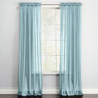BH Studio Sheer Voile Rod-Pocket Panel Pair, SEAGLASS, hi-res image number null