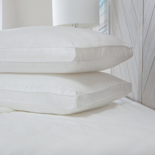 SensorPEDIC Low Profile Jumbo Fiber Bed Pillow for Stomach Sleepers - 2 Pack, , alternate image number null