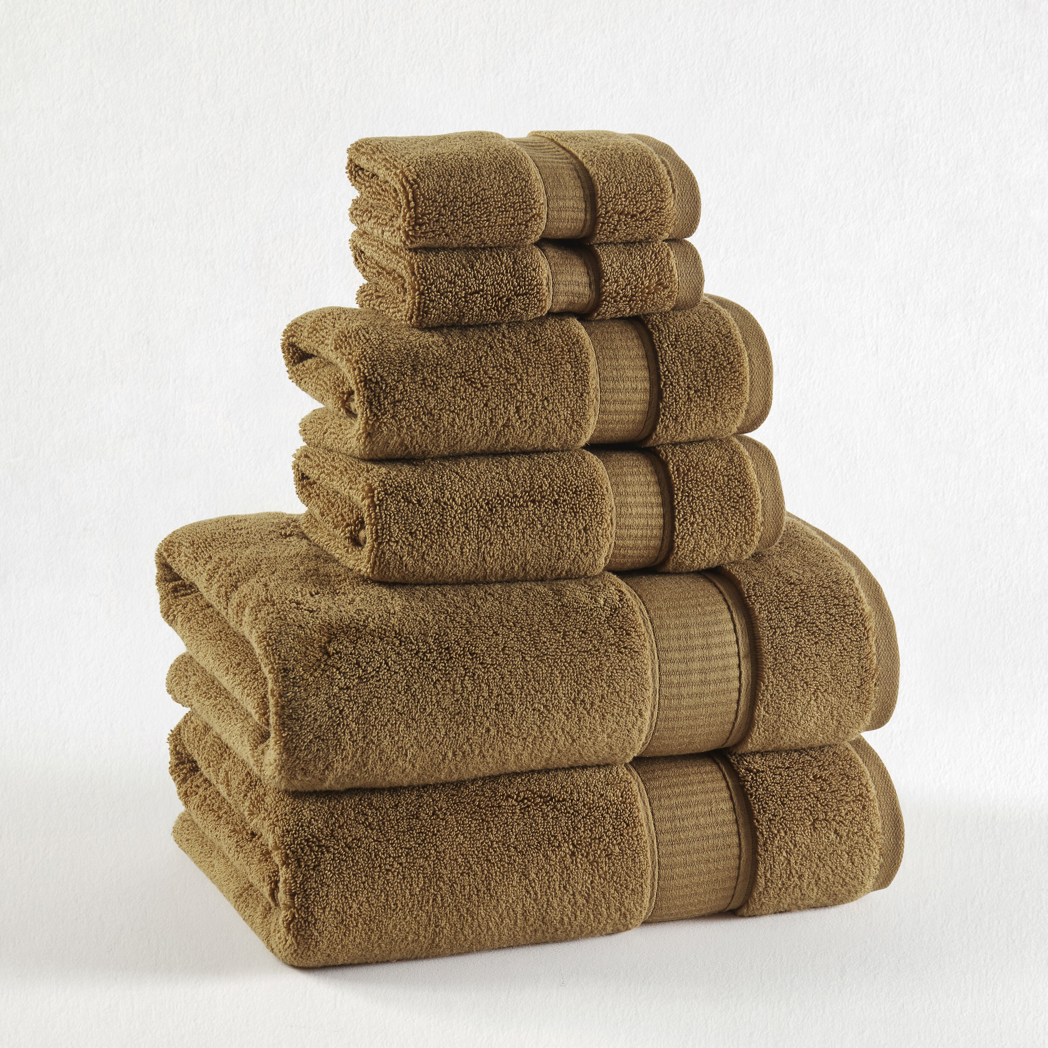 BELMORE 6PC. TOWEL SET, CURRY, hi-res image number 0