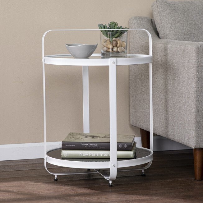 Vimmerly Glass Top End Table, BLACK, hi-res image number null