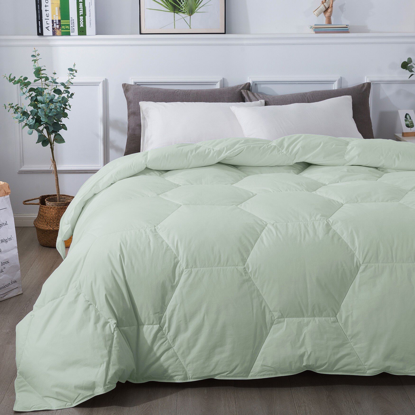 Honeycomb Stitch Down Alternative Comforter, DEWKIST, hi-res image number 0