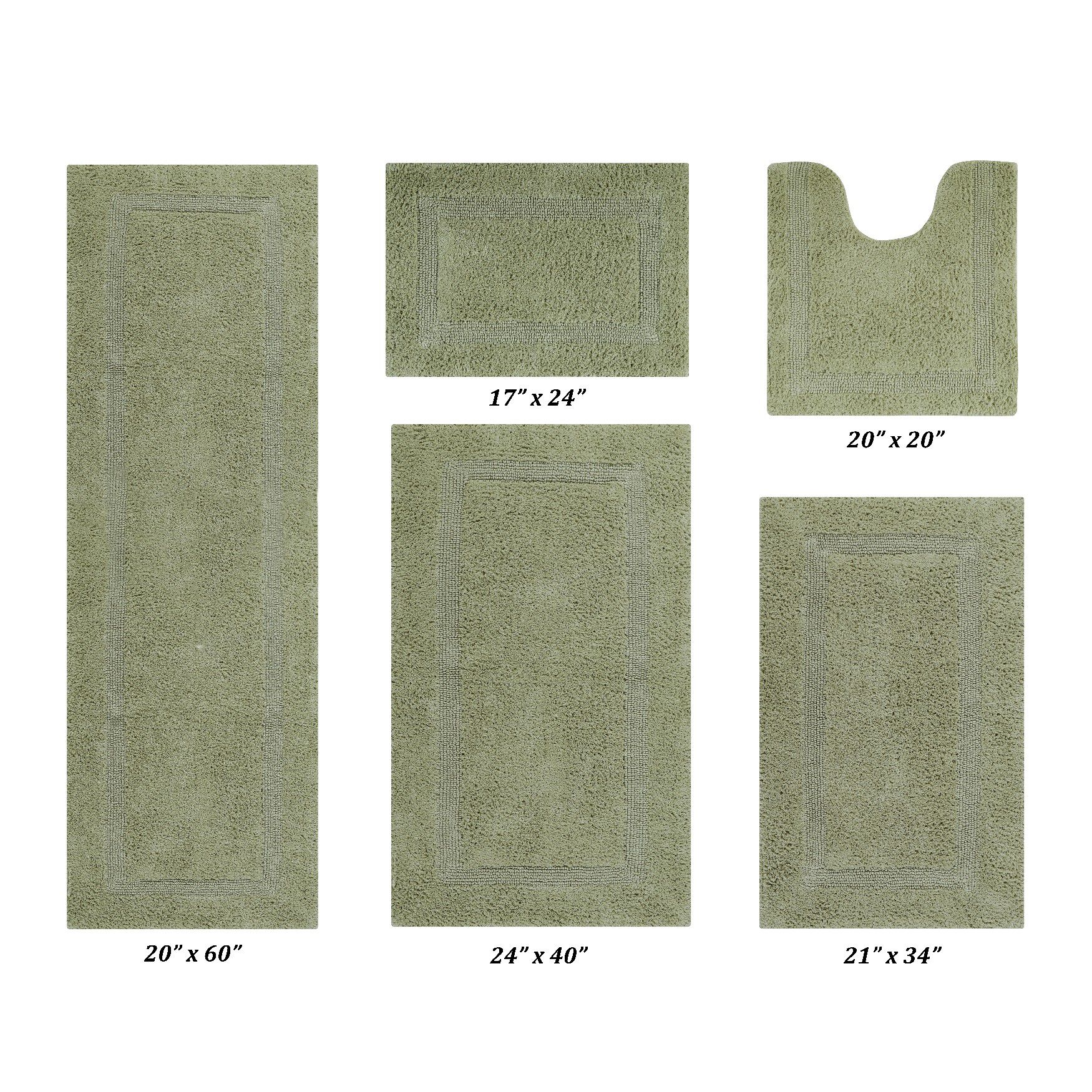 Lux Collectionis 5 Piece Set (17 inches x 24 inches | 20 inches x 20 inches | 21 inches x 34 inches | 24 inches x 40 inches | 20 inches x 60 inches), SAGE, hi-res image number 0