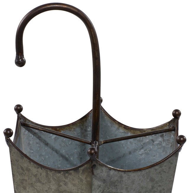 Grey Metal Farmhouse Storage Basket Storage Basket, , alternate image number null