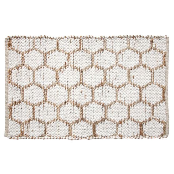 Beehive Modern Collection Area Rug, WHITE, hi-res image number null