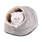 Faux Suede, Faux Fur Pet Cat Dog Cave Pet Bed, Sage Green/ Beige, GREEN BEIGE, hi-res image number null
