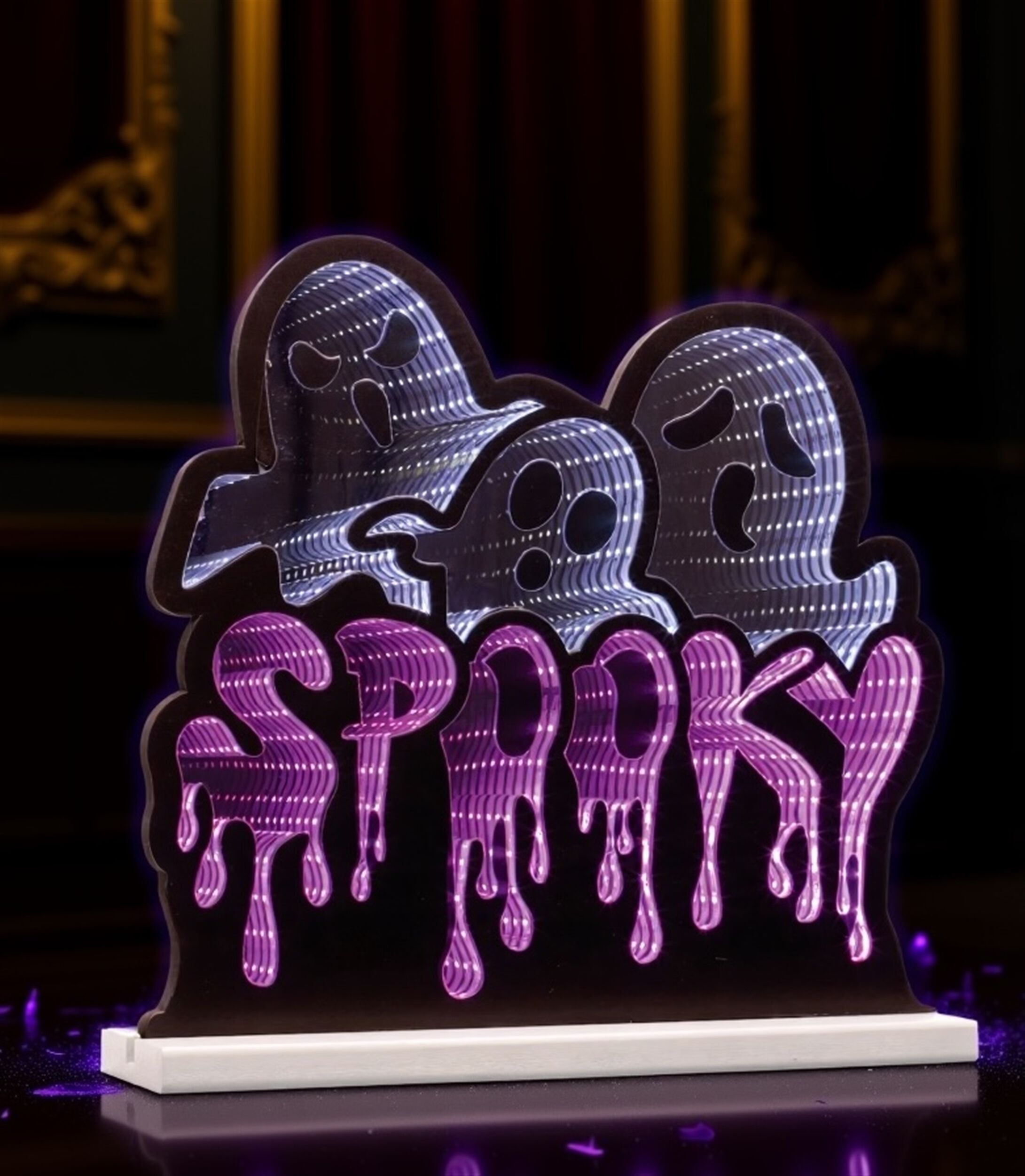 Triple Ghost/Spooky Ekkolight 15.5 inchesL, WHITE BLACK PURPLE, hi-res image number 0
