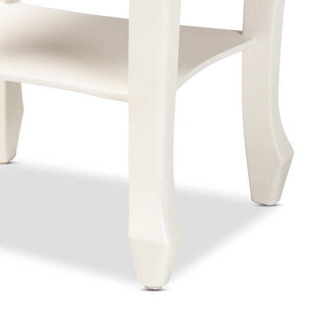 Eliya Classic And Traditional White Finished Wood 2-Drawer Nightstand, , alternate image number null