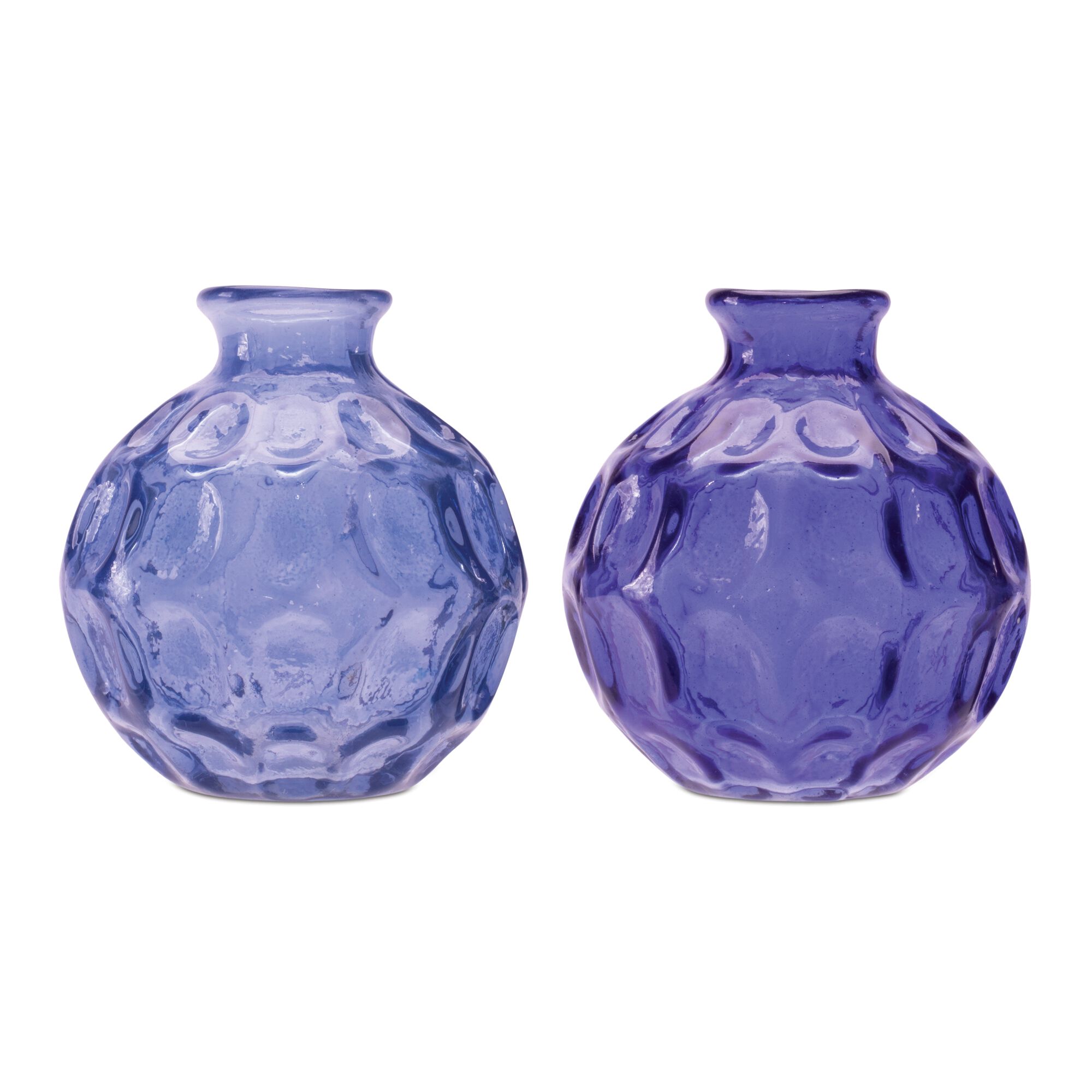 Blue Bubble Glass Bud Vase (Set of 2), BLUE, hi-res image number 0