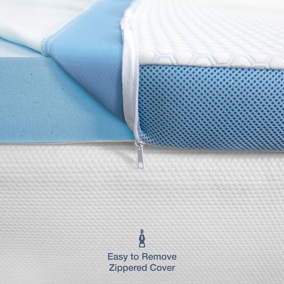 SensorPEDIC 3-Inch Elite Cooling Gel-Infused Memory Foam Mattress Topper, , alternate image number null
