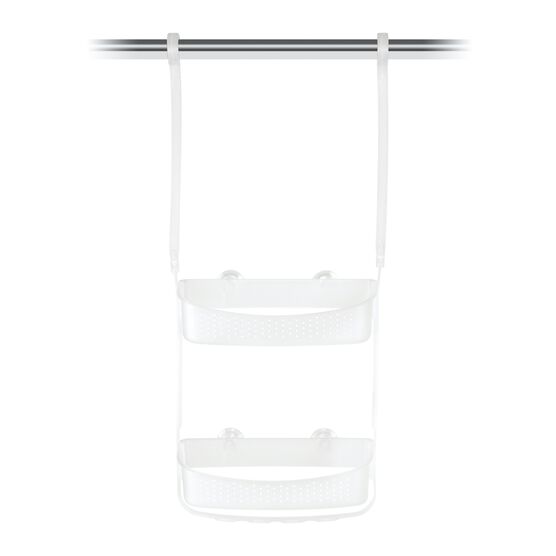 Multi-Functional 2-Shelf Shower Caddy, Grey, , alternate image number null