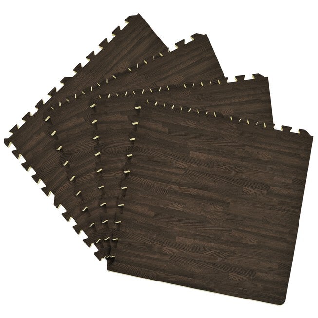 Interlocking Foam 24" x 24" Anti Fatigue Floor Tiles 4 tiles/16 Sq. Ft., CHARCOAL, hi-res image number null