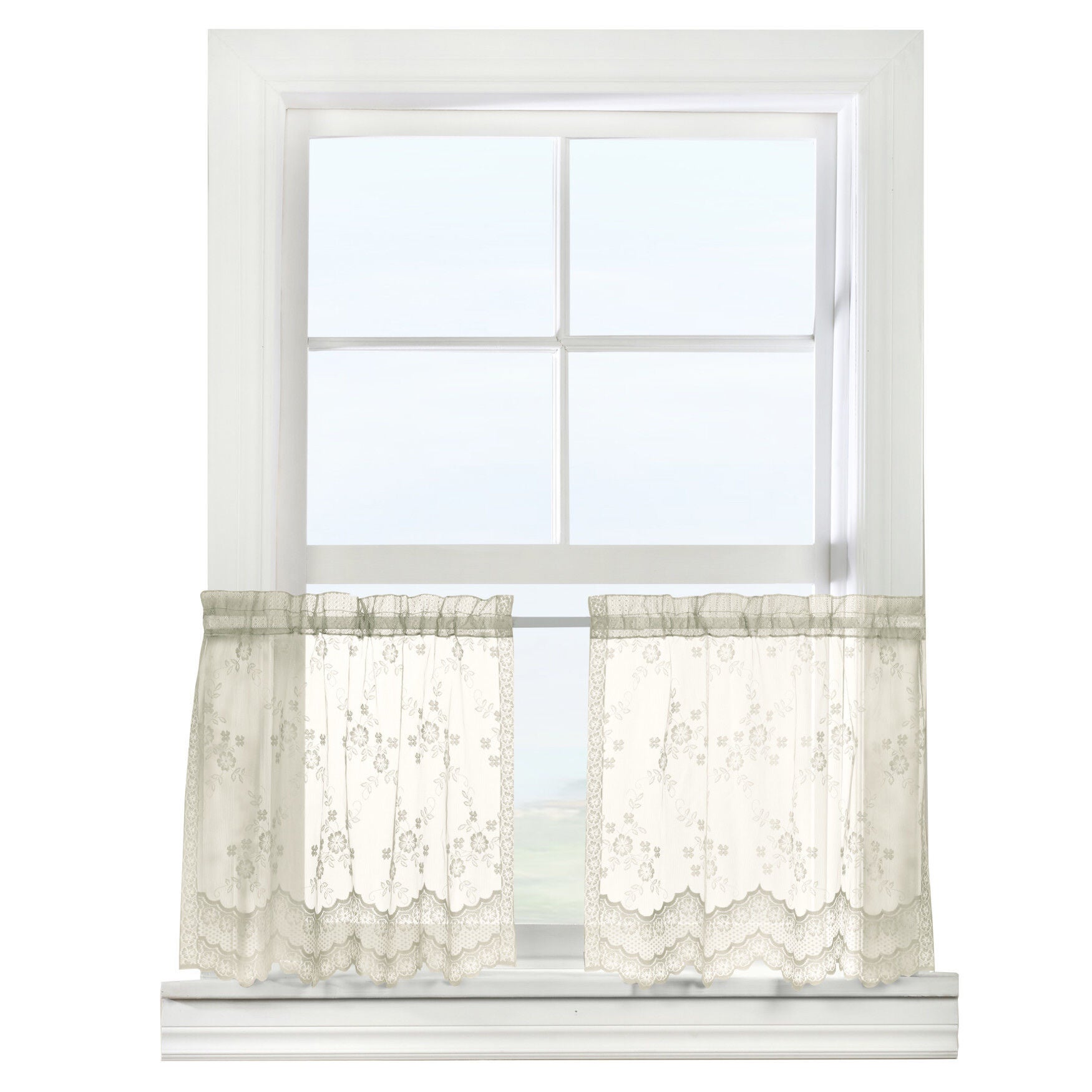 Mona Lisa Sheer Rod Pocket Curtain Tiers, , on-hover image number 1