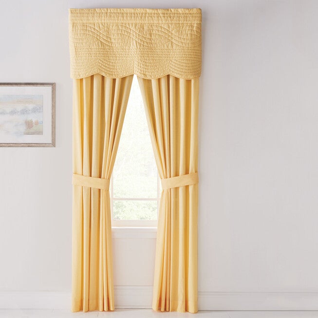 Florence Panel Set with Tiebacks, DANDELION YELLOW, hi-res image number null