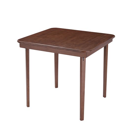Straight Edge Wood Folding Card Table, CHERRY, hi-res image number null