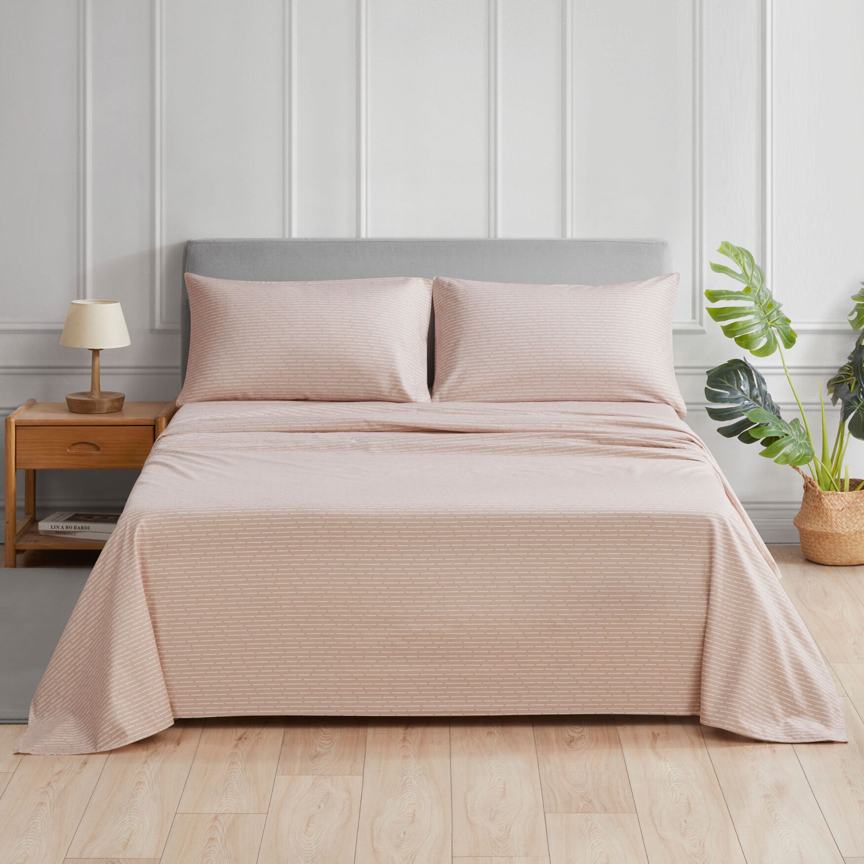 Printed Microfiber Sheet Sets, BLUSH, hi-res image number 0