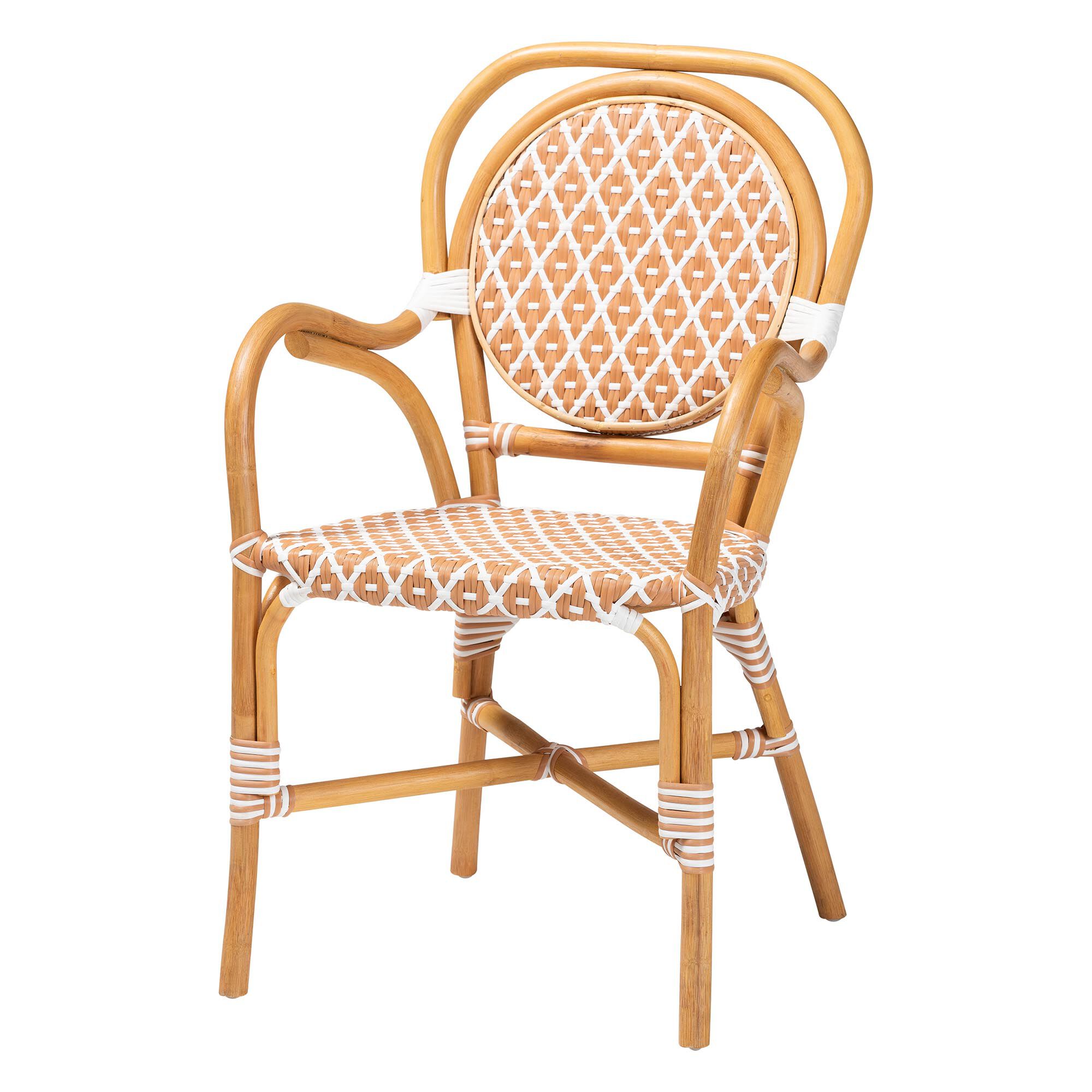 Mattie Rattan Bistro Chair, BEIGE, alternate image number 1