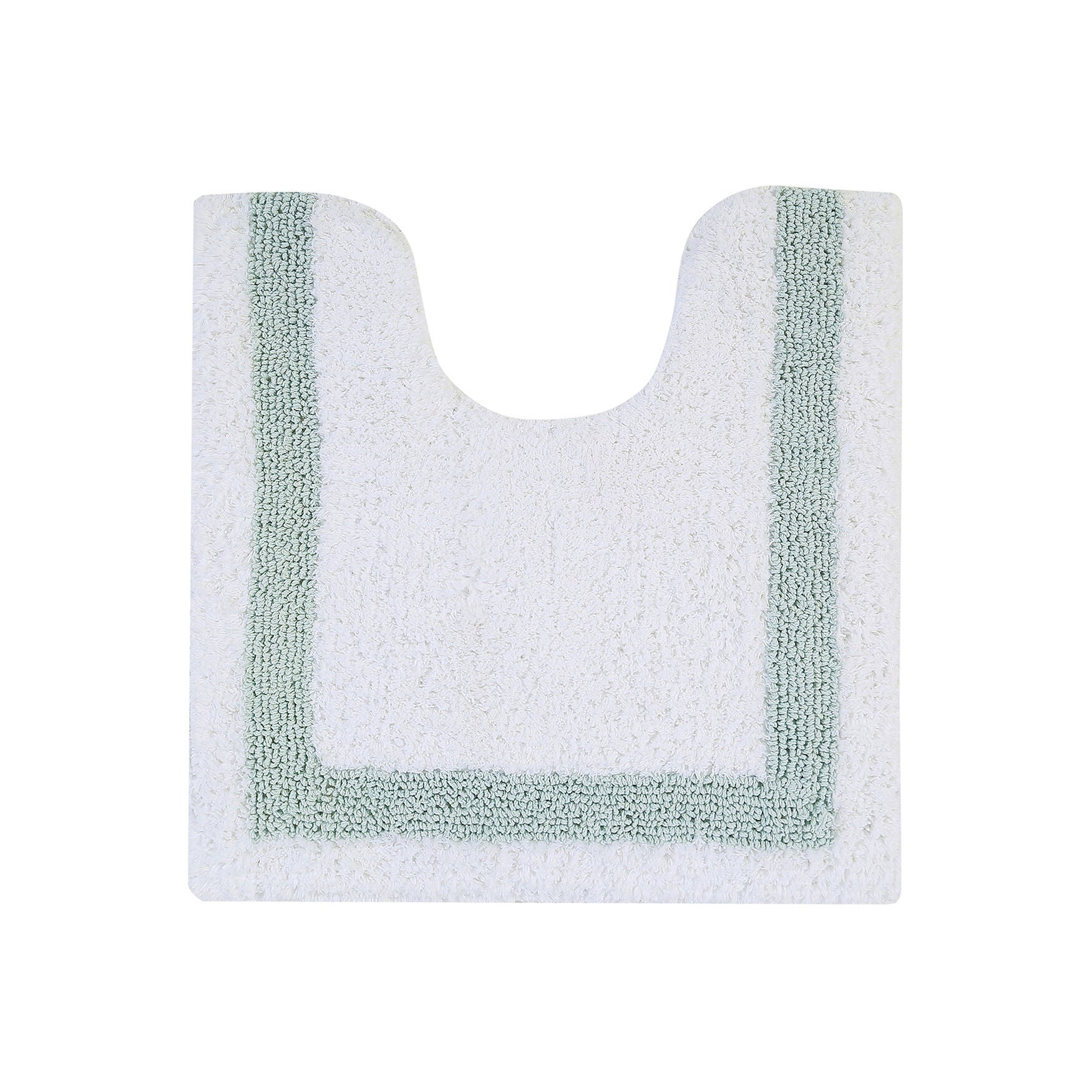 Hotel Collection 100% Cotton 20 inches X 20 inches Contour Bath Rug, WHITE BLUE, hi-res image number 0