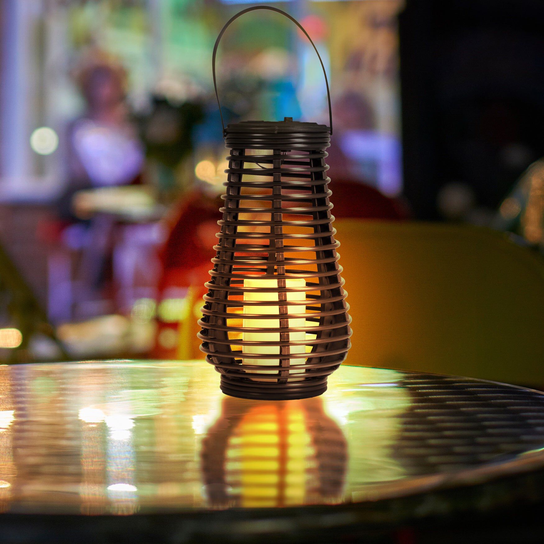 Solar Flickering Lantern, BLACK, hi-res image number 0