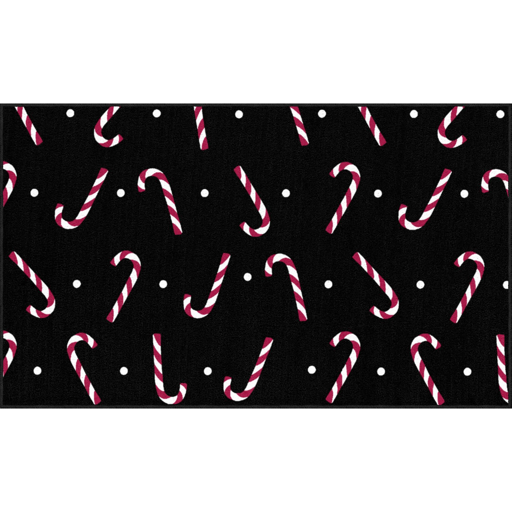 Candy Canes Kitchen Rug - Festive Holiday Accent, 4495925 | Catherines