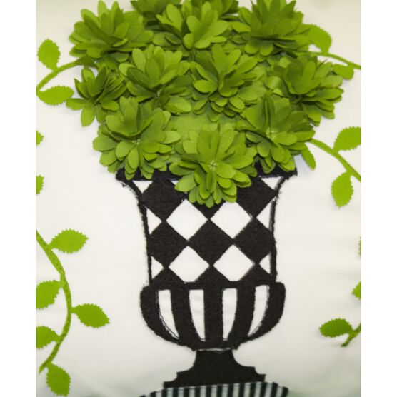 Dimensional Indoor Outdoor Potted Topiary 13X25 Decorative Pillow, , alternate image number null