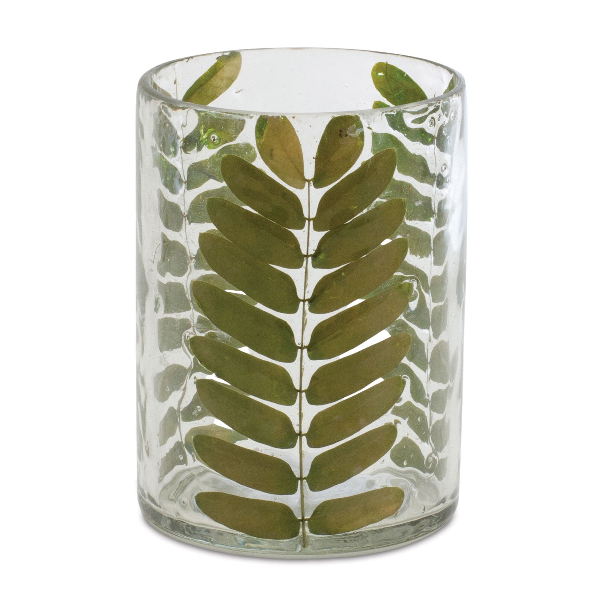 Votive Holder (Set of 3) 3 inchesD x 4 inchesH Glass, GREEN, hi-res image number 0