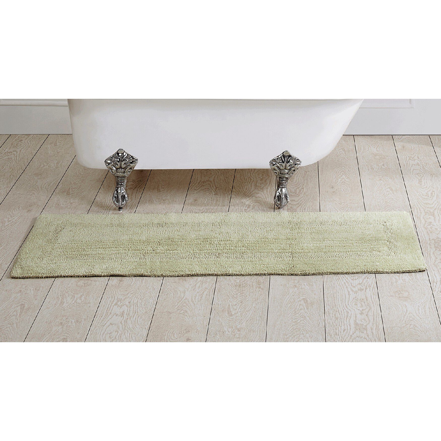 Lux Collections Bath Mat Rug 20 inches X 60 inches Runner, SAGE, hi-res image number 0
