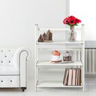 3-Shelf Folding Stackable Bookcase 27.5" Wide-White, , alternate image number null