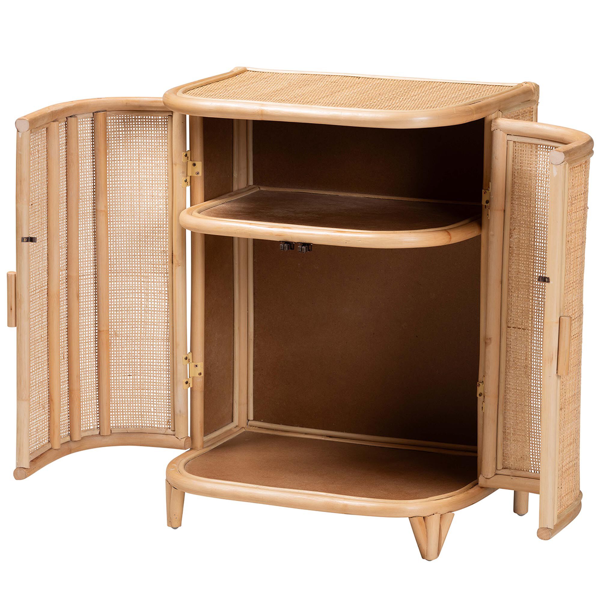Yanka Bohemian Natural Rattan Storage Cabinet, NATURAL, alternate image number 3