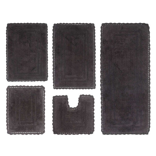 Casual Elegence 5 Piece Bath Rug Collection, GREY, hi-res image number null