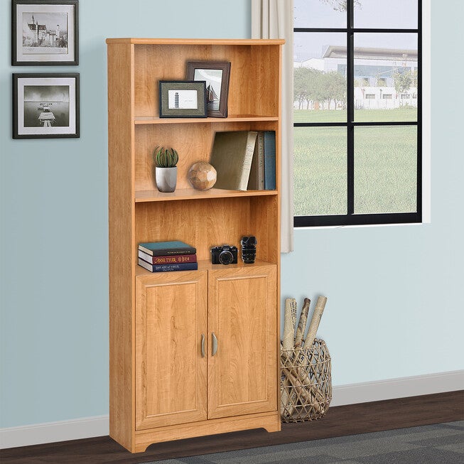 5-Shelf Bookcase With Doors Bookcase, , on-hover image number 1