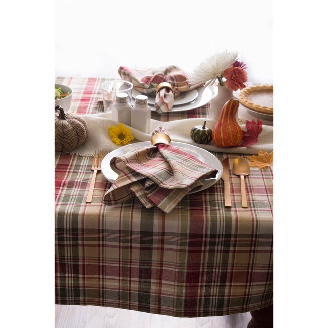 Give Thanks Plaid Tablecloth 60x120, , alternate image number 4