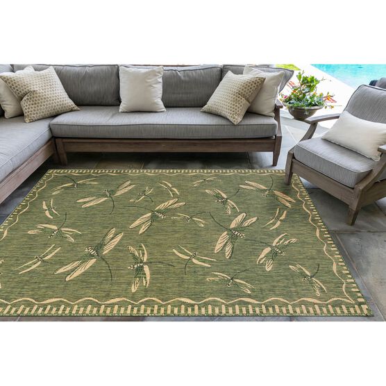 Liora Manne Carmel Dragonfly Indoor/Outdoor Rug 23"X7'6", , alternate image number null